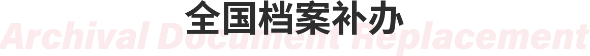 档案补办申请